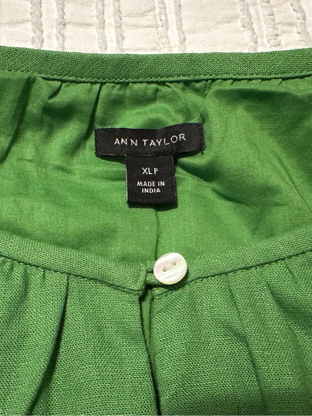 Ann Taylor Green Puff-Sleeve Midi Dress XLP - Picture 9 of 13
